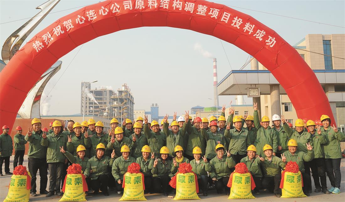 2013年，原料結(jié)構(gòu)調(diào)整項目開車成功